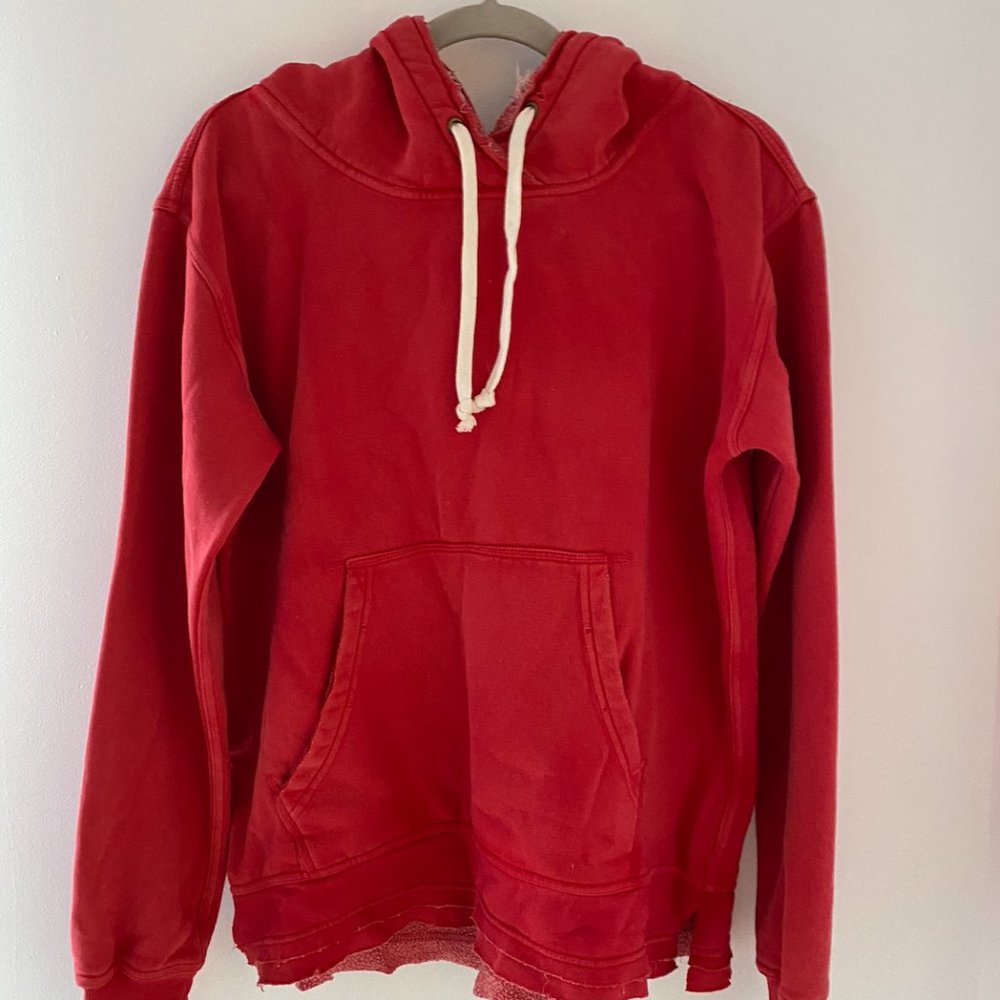 Free People Red  Zuma Hooded Sweatshirt
